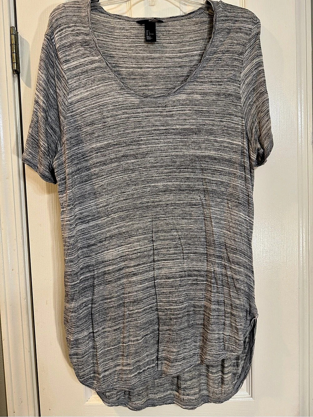 H&M Short Sleeve Tunic Gray Size Large